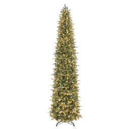 Puleo International 9ft. LED Yardley Spruce Pencil Christmas Tree