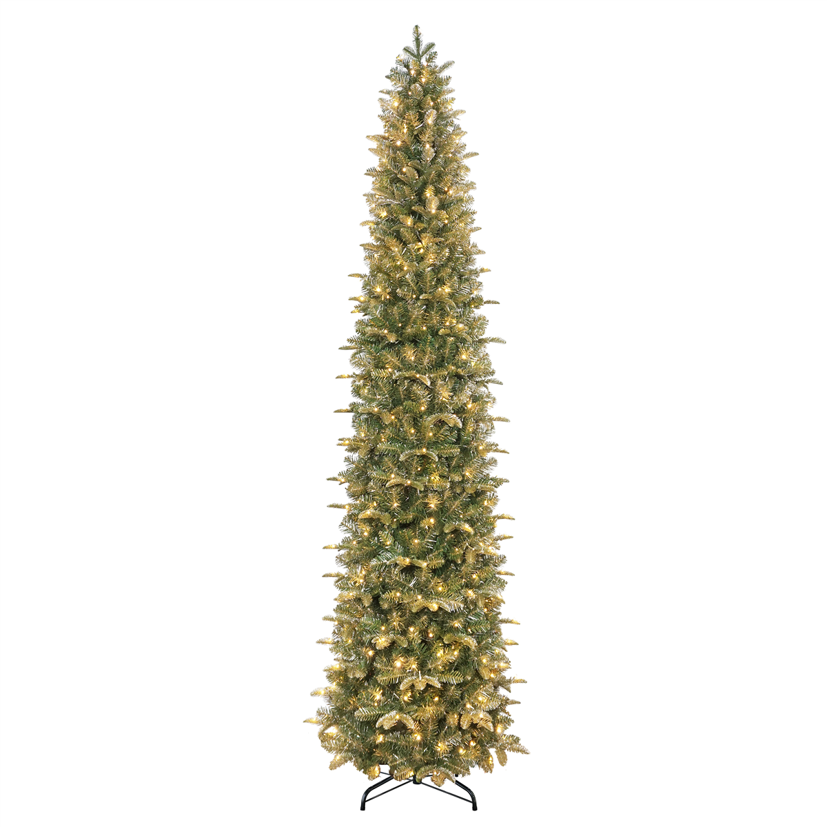Puleo International 9ft. LED Yardley Spruce Pencil Christmas Tree