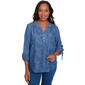 Plus Size Alfred Dunner Free Spirit 3/4 Sleeve Floral Blouse - image 1