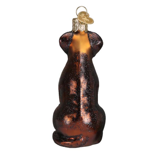 Old World Christmas Sitting Chocolate Lab Ornament