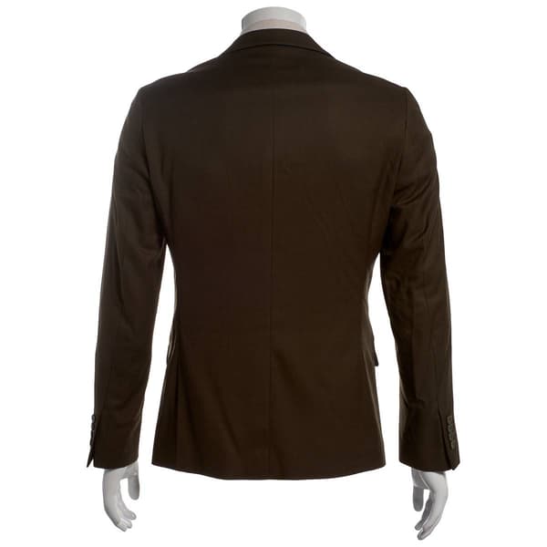 Mens Paisley & Gray Solid Notch Jacket - Army Green