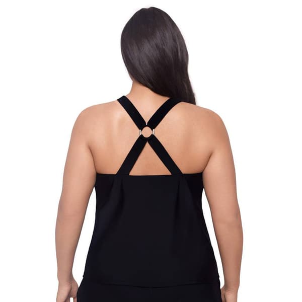 Plus Size American Beach Eden Garden Ring Back Tankini Swim Top