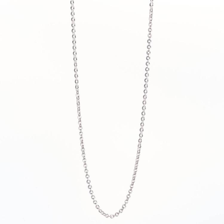 Design Collection Silver Plated 18in. Circle Loop Necklace