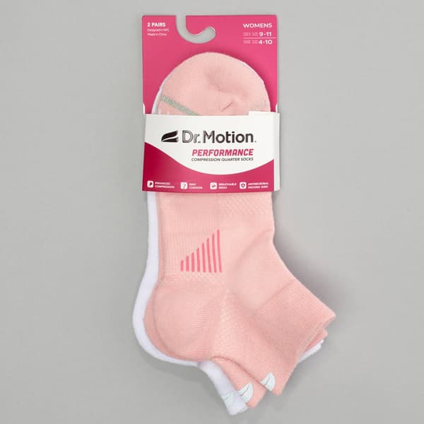 Womens Dr. Motion 2pk. Quarter Top Socks - image 