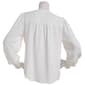 Petite NY Collection Long Smocked Sleeve Studded Detail Blouse - image 2