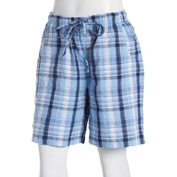 Womens Erika Lucy Seersucker Plaid Shorts - Boscov's