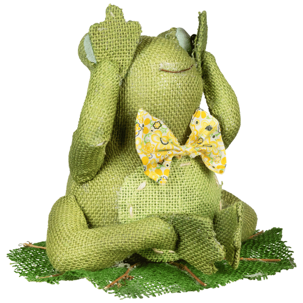 Northlight Sitting on Lily Pad See No Evil Frog Décor