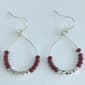 Ashley Cooper(tm) Semi Precious Red Rondels Bead Drop Earrings - image 1