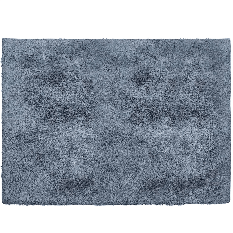 HomeRoots Grey Shag Power Loom Non Skid Rectangular Area Rug