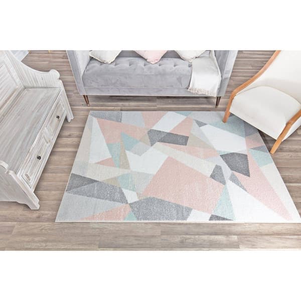Rugs America™ Miko Milkshake Geometric Contemporary Area Rug