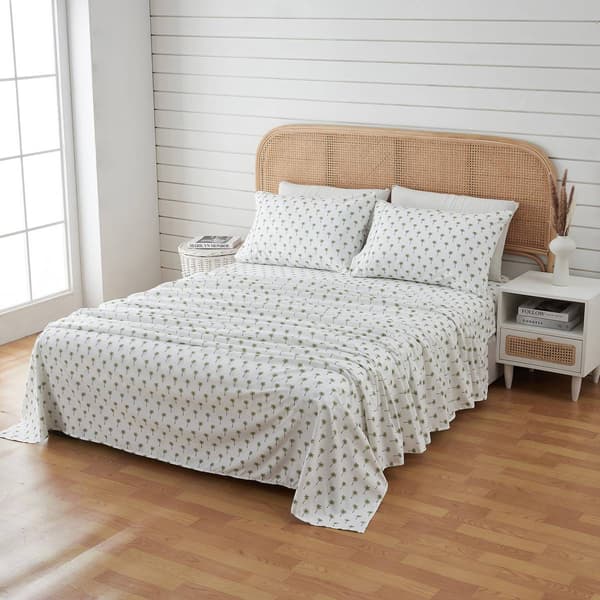 FreshFolds Newport Palm Tree Microfiber Sheet Set - image 