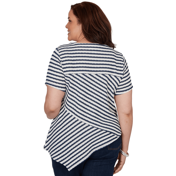 Plus Size Skye’s the Limit Summer Spice Stripe Knit Blouse