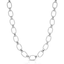 1928 Silver Tone Chain Link Necklace
