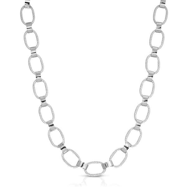 1928 Silver Tone Chain Link Necklace - image 