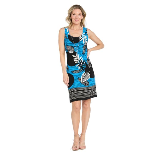 Womens R&M Richards 3/4 Sleeve Tropical Jacket Dress
