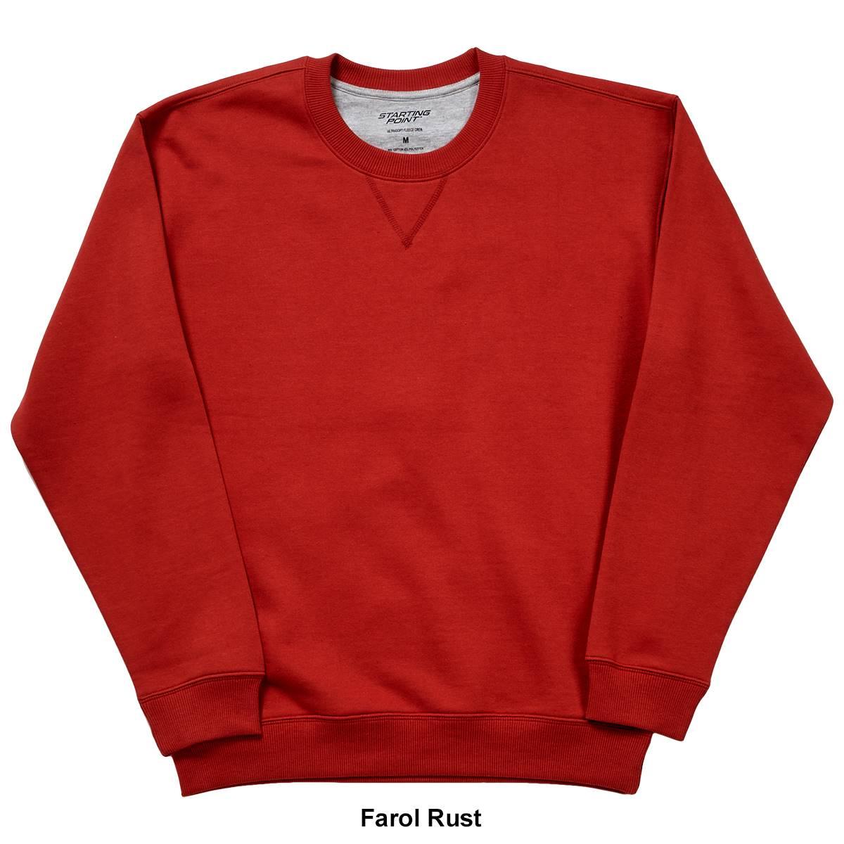 Mens Starting Point® Solid Crew Neck Sweatshirt - Boscov's