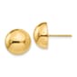 Gold Classics&#40;tm&#41; 14kt. Polished 12mm Half Ball Post Earrings - image 1