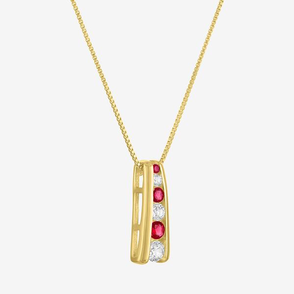 Gemstone Classics™ Lab Grown Ruby & Sapphire Ladder Pendant
