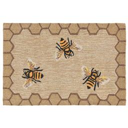 Liora Manne Frontporch Honeycomb Bee Rectangular Accent Rug