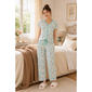 Petite White Orchid Botanical Floral Long Leg Pajama Set - image 1