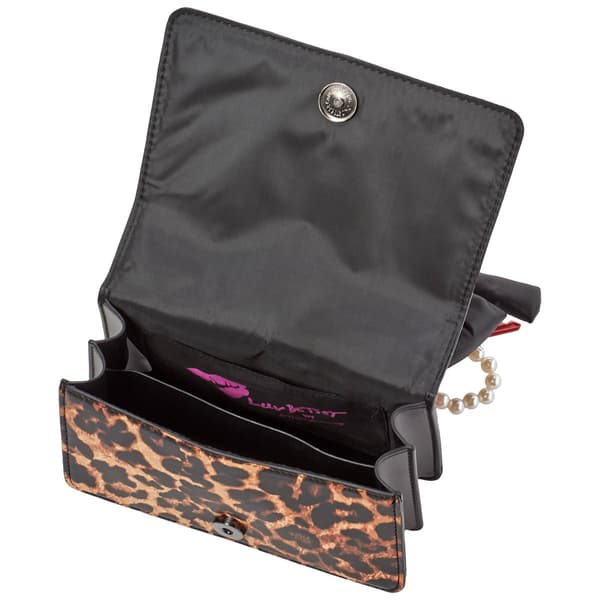 Luv Betsey by Betsey Johnson Evie Leopard Satchel W/Puffy Hangoff