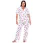 Plus Size White Mark 2pc. Floral Leopard Pajama Set - image 1