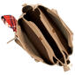DS Fashion Triple Compartment Satchel w/ Bow Scarf - image 4