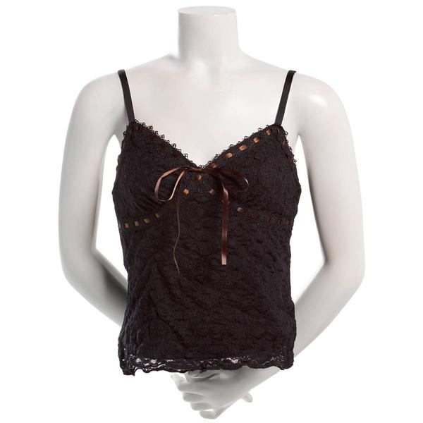 Juniors Madden Girl Stretch Eyelet Lace Trim Camisole