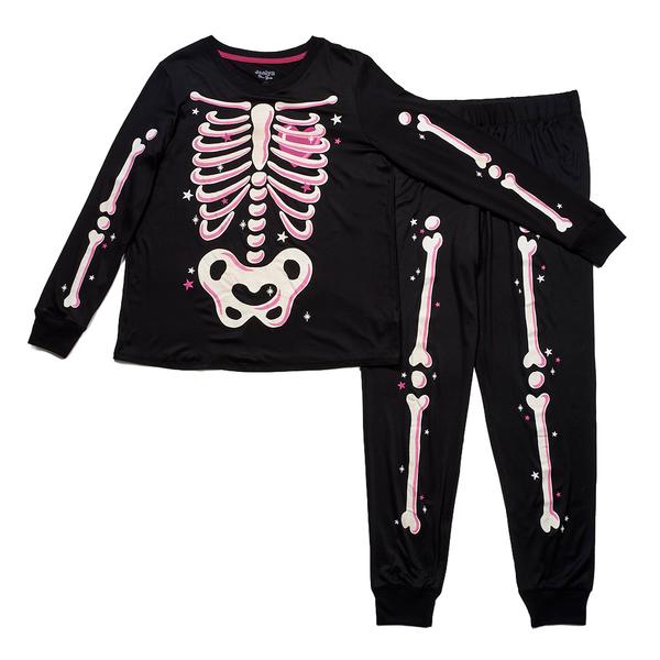 Womens Jaclyn Family of Skeletons Joggers Pajama Set