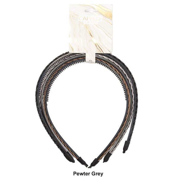 Capelli New York 3pk. Faux Leather Braided Headbands