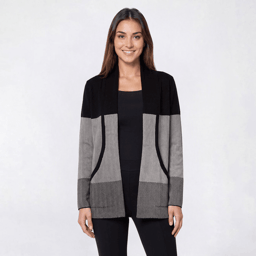Womens Verve Ami Color Block Herringbone J Pocket Cardigan