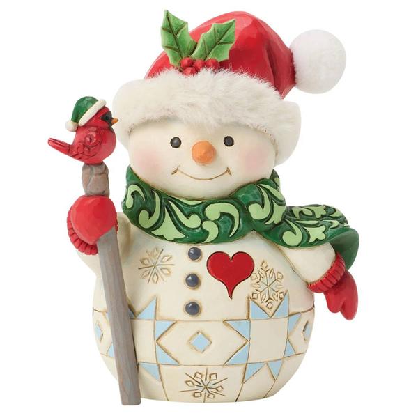 Jim Shore Snowman with Bird Figurine