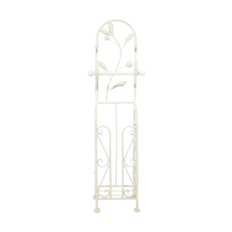 9th & Pike® Cream Iron Traditional Toilet Paper Towel Holder