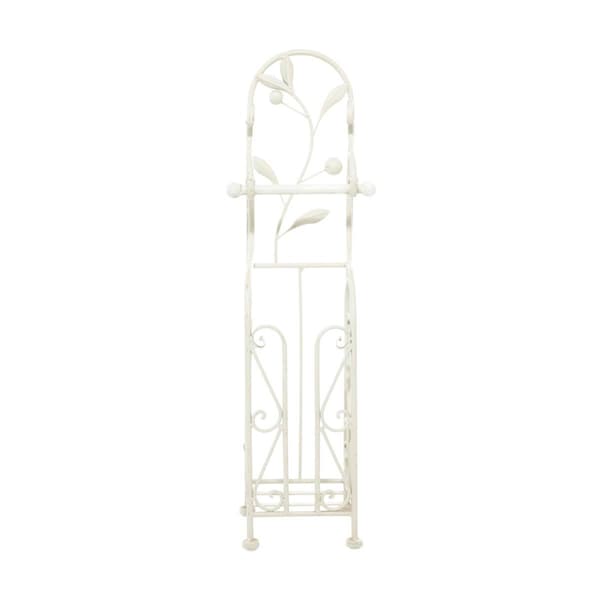 9th & Pike&#174; Cream Iron Traditional Toilet Paper Towel Holder