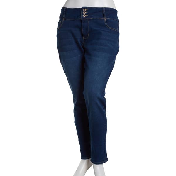 Juniors Plus California Vintage Golden State Skinny Jeans - image 
