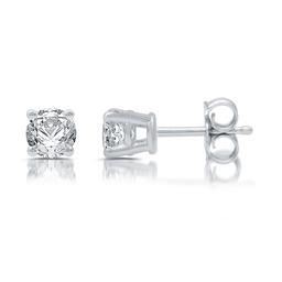 Nova Star® White Gold Lab Grown Diamond Prong Stud Earrings
