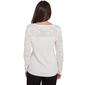 Petite Emaline Sunset Key Floral Pointelle Long Sleeve Sweater - image 2