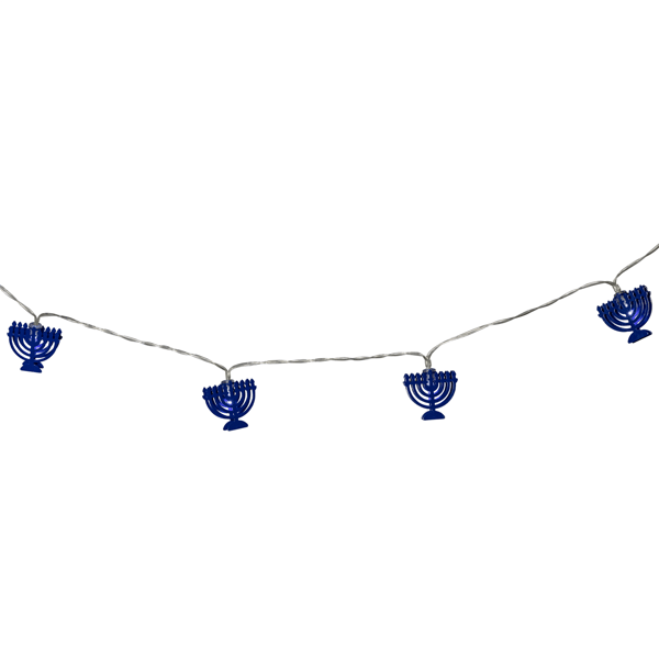 Northlight 5ft. Clear LED Menorah Hanukkah Light Set