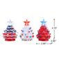 Mr. Christmas 3pc. Mini Nostalgic Ceramic Patriotic Trees - image 3