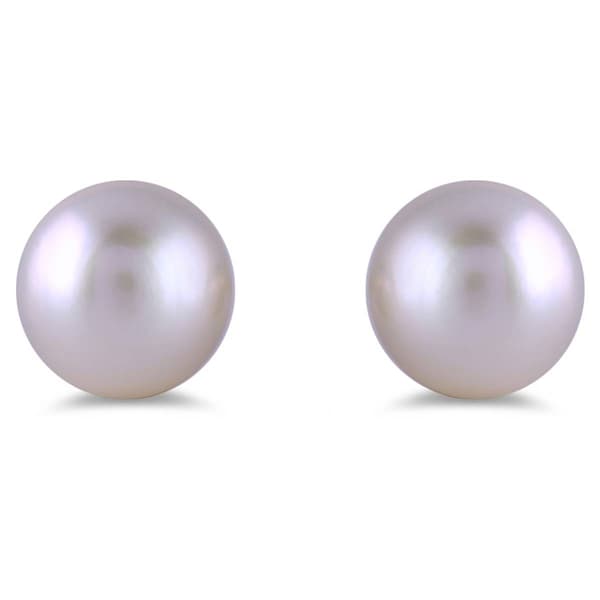 Gemstone Classics&#8482; Gold over Silver 4mm. Pearl Stud Earrings