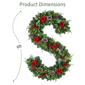 Puleo International 6ft. LED Roses & Pinecoes Adorned Garland - image 6
