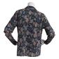 Petite Zac & Rachel Long Sleeve Floral Pleat Button Front Shirt - image 2