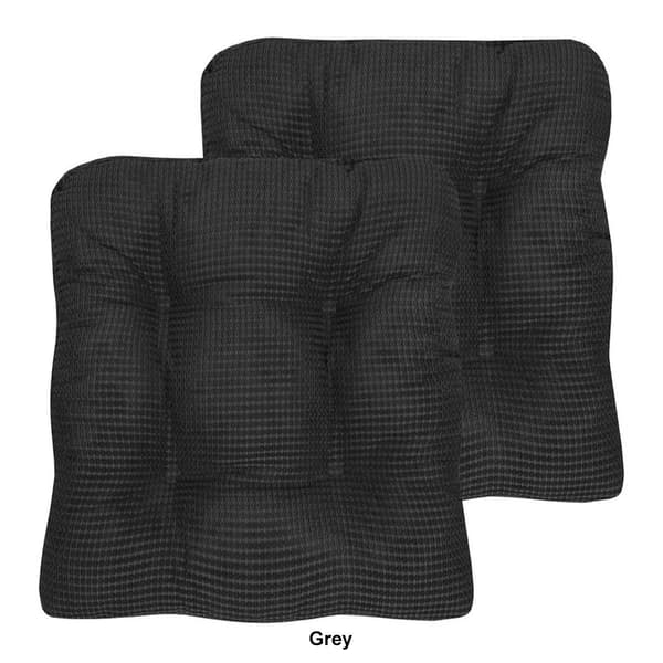 Sweet Home Collection Memory Foam Non-Slip Tufted Chair Cushions