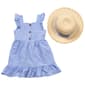 Toddler Girl Little Lass Embroidered Butterfly Dress with Hat - image 1