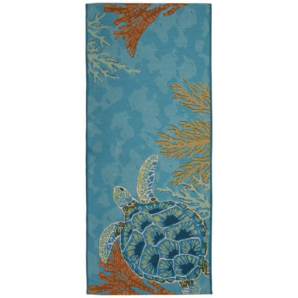 Liora Manne Sea Turtle Garden Rectangular Runner - image 