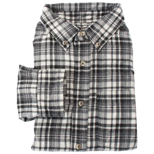 Mens Mountain Ridge Flannel Shirt - Black/White - image 