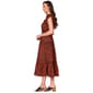 Womens Democracy Cap Sleeve Square Neck Ruffle Leaf Midi Dress - image 3
