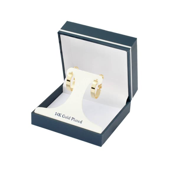 20mm Gold Over Brass Clutchless Hoop Earrings