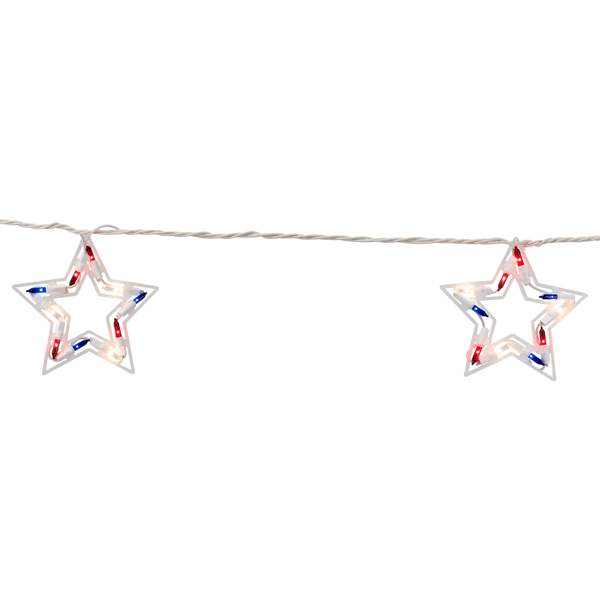 Northlight  5.25ft. Patriotic Stars Patio Light Set