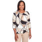 Womens Alfred Dunner Neutral Territory Abstract Patchwork Tee - image 1
